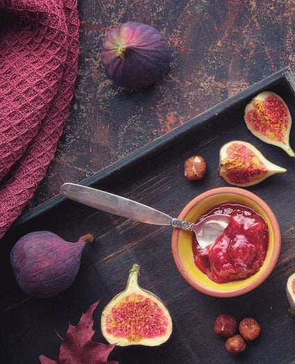 Fig jam and sliced fruits. Fragrance oil for soaps and candles.