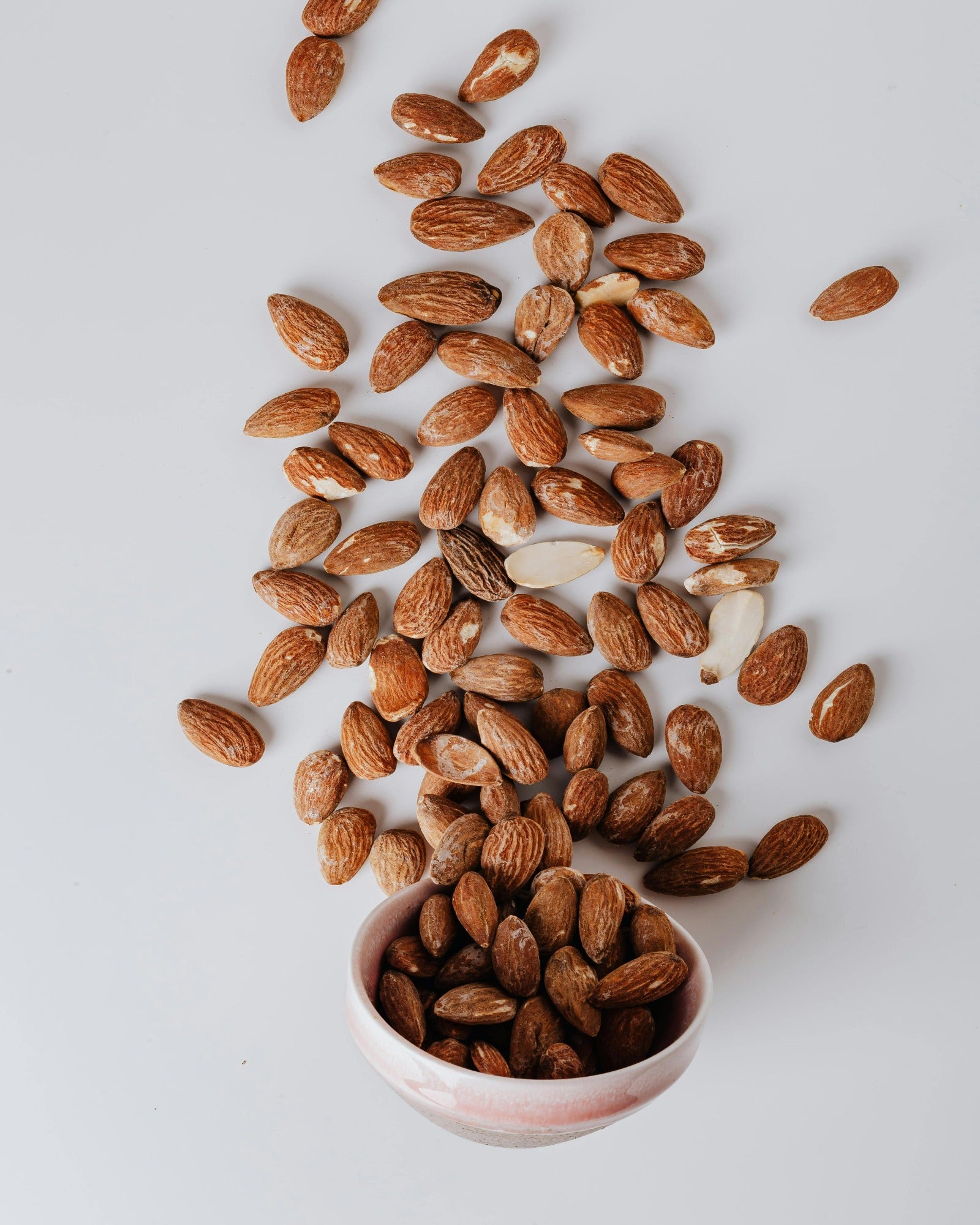 Roasted almonds on the table. Almonds fragrance oil by Scentivore. 