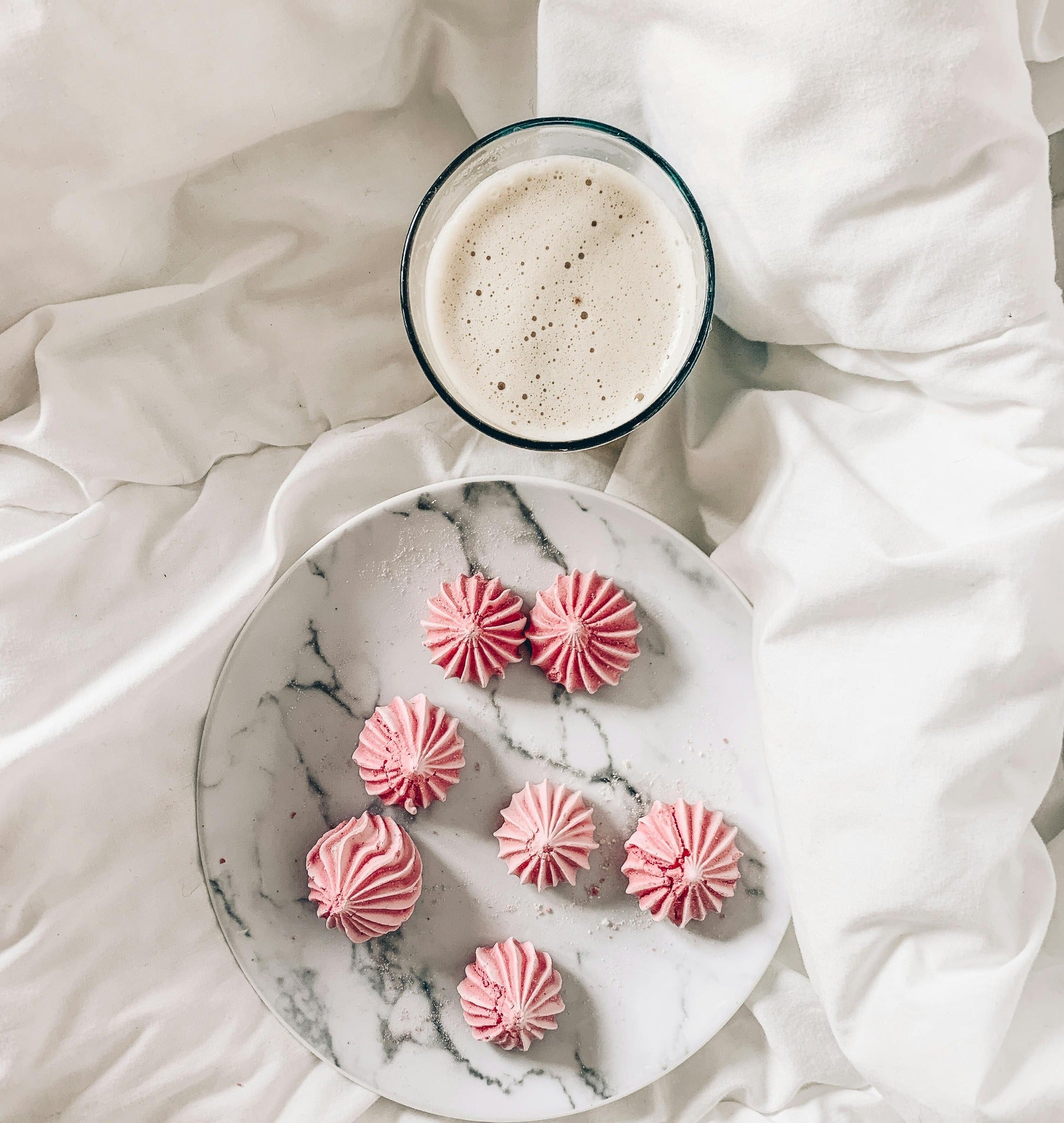 Candy cane meringue on a plate. Candy Cane Meringue fragrance oil by Scentivore. 