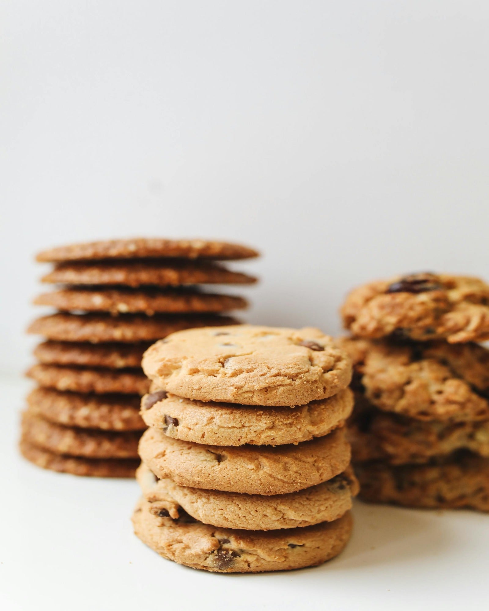 A stack of freshly made cookies. Cookie Crumble fragrance oil by Scentivore. 