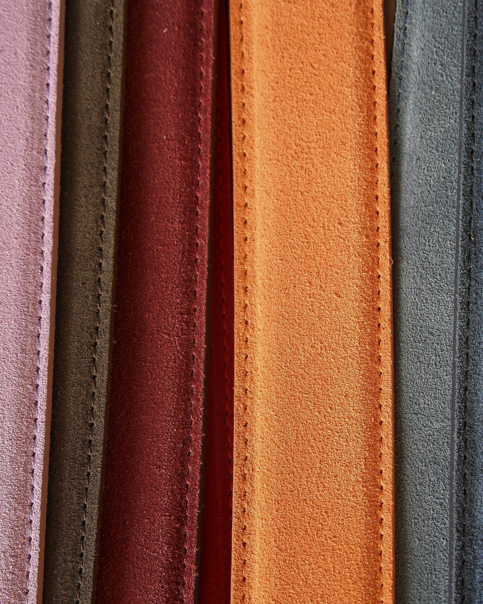 Leather in different colours. Saffrom + Leather fragrance oil for soaps and candles. Scentivore.